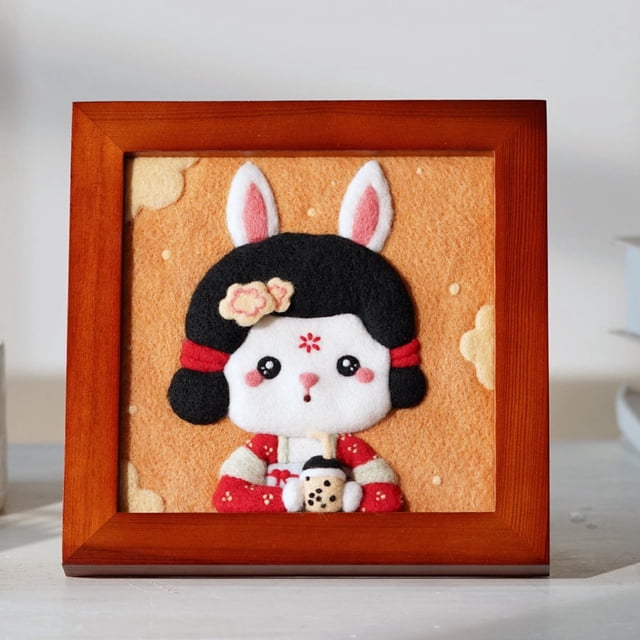 Conjunto de Adorno de DIY Perfecl con Marco de Madera y Esterilla de Espuma