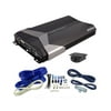 POWER ACOUSTIK GT5-2500 2500W 5 Channel Car Amplifier + 4 Gauge Amp Install Kit