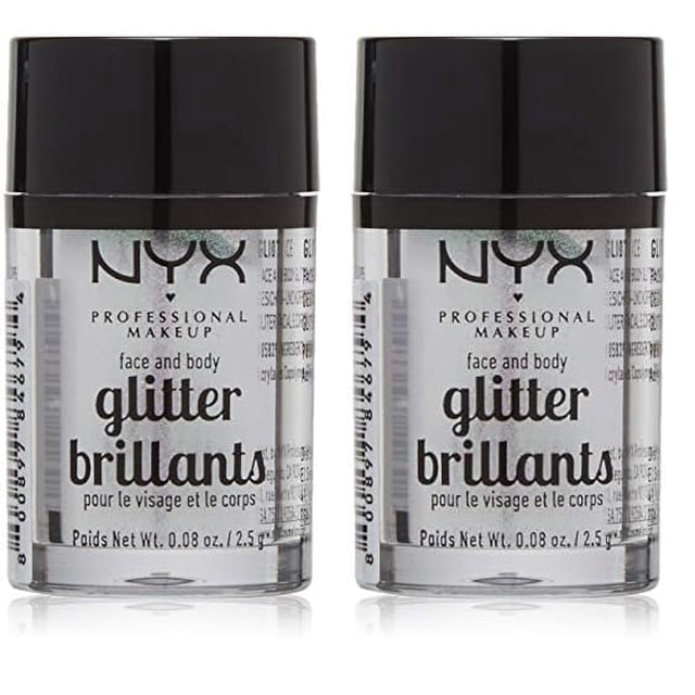 Hielo facial y corporal Glitter NYX PROFESSIONAL MAKEUP (paquete de 2)