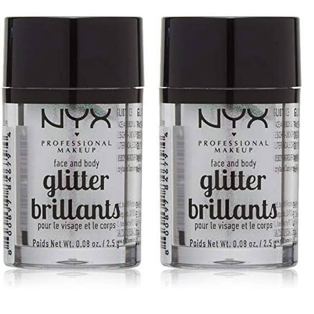 Hielo facial y corporal Glitter NYX PROFESSIONAL MAKEUP (paquete de 2)