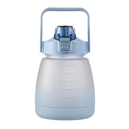 

Portable Water Bottle BPA-Free 1400ML Drinking Bottle with Time Markings Gradient Blue