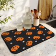 thumbnail image 3 of Fast Dry Kitchen Counter Mat Halloween Pumpkin Ghost Diatom Ooze Coffee Dish Mat High Absorbency 19.5x12in, 3 of 7
