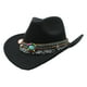 thumbnail image 1 of Sonducket Sombrero de vaquero occidental hueco de lana para niños, ligero y cómodo, para un estilo lindo y moderno Sombreros Negro, 1 of 6