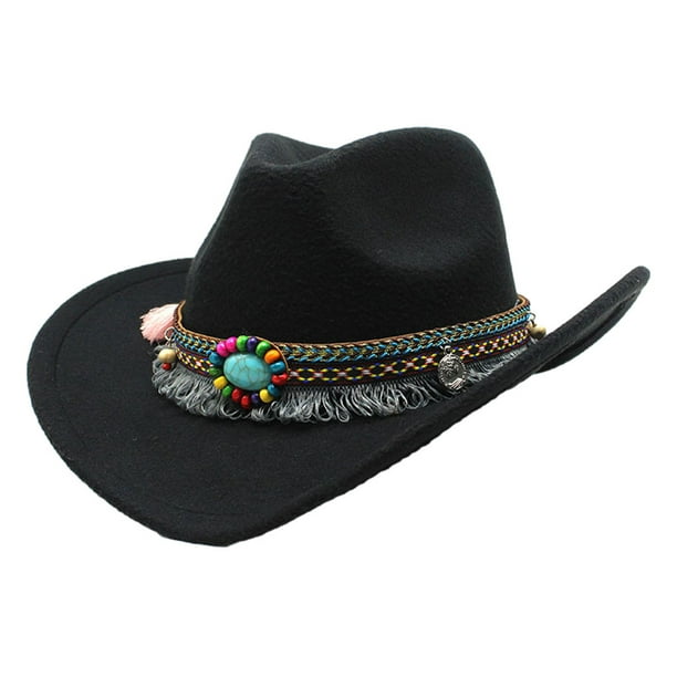Qarigey Sombrero de Jazzes para niñas y niños de amplia aplicación de poliéster para trajes versátiles y de moda Premium Sombreros Negro