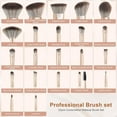 thumbnail image 5 of HEYMKGO Makeup Brushes with Bag 22Pcs Makeup Brush Set Kabuki Foundation Blending Brush Face Powder Blush Concealer Eyeshadows with Case, 5 of 7