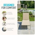 thumbnail image 3 of Ostrich Princeton Outdoor Chaise Lounge Pool Beach Patio Chair, Tan, 2 Pack, 3 of 8