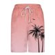 thumbnail image 2 of Ceisia Men's Palm Tree Print Loose Fit Quick Dry Beach Shorts with Inner Lining Pink S Gifts, 2 of 5