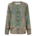 thumbnail image 4 of Kaondbfi Women's Cardigan, Single Plush Art Print Comfortable Knitted Cardigan Winter Coat for Women, 4 of 9