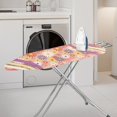 thumbnail image 2 of HELLHERO Iron Pad Covers 15x54 Inches Polyester with Adjustable Straps Fastener Straps for Home Laundry Room Use Pastel-toned Retro Striped Floral Style, 2 of 6
