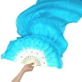 thumbnail image 4 of Yirtree 1.5m Long Dance Fan,Belly Dance Bamboo Fan,Yangko Fan Silk Fan,Square Dance Morning Practice Simulation Silk Fan Kung Fu Tai Chi Fan Stage Performance, 4 of 6