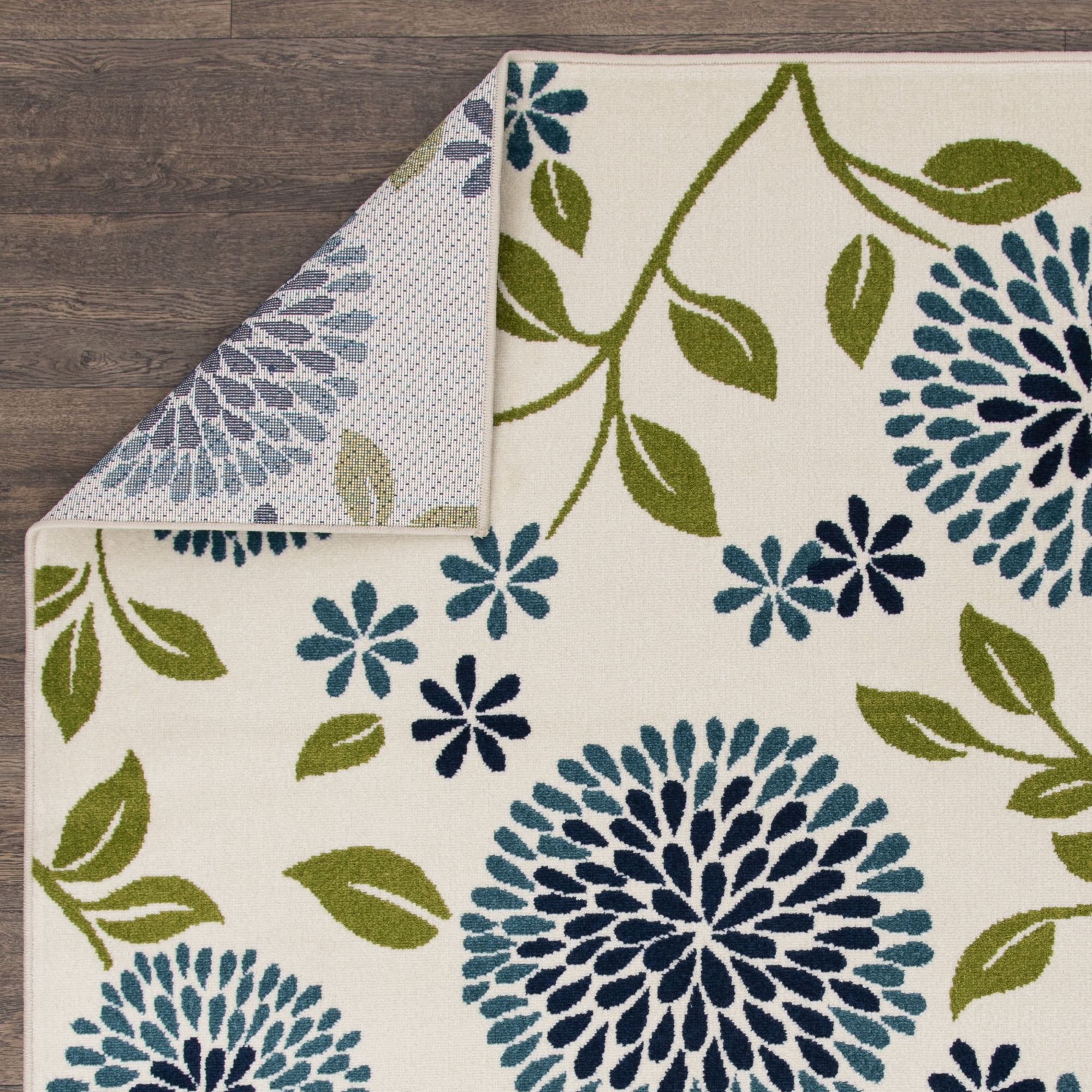 Loomaknoti Terrace Tropic Tenavon 4' x 6' Floral Indoor/Outdoor Area Rug , Blue/White