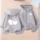 thumbnail image 1 of Sudadera deportiva informal con capucha y manga larga con estampado degradado para niños y niñas, de poliéster, 1 of 8