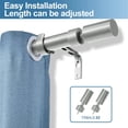 thumbnail image 2 of Urbanest 1" Sullivan Adjustable Curtain Rod, 48"-84", Pewter, 2 of 6