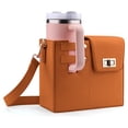 thumbnail image 1 of Fiudx Bolsa para Botellas de Agua Al Aire Libre, Correa de Hombro Ajustable, Forro Aislante, Diseño Cruzado, Almacenamiento Multifuncional, para Senderismo, Playa, Gimnasio, Tamaño 23 X 20 Cm, 1 of 7