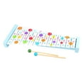 thumbnail image 3 of Xilófono de percusión, instrumento Musical con mazos, xilófono para niños, juguete Musical para jugadores, banda para principiantes, regalo de , Azul Azul 415x17cm, 3 of 9
