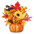 thumbnail image 1 of PEIXUN Artificial Pumpkin Table Centerpiece Potted Plants With Maple Sunflower Berries Fall Desktop Arrangement Ornament For Farmhouse Decor, 1 of 9