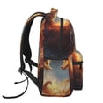 thumbnail image 3 of Fotbe Red And Gray Flame Fox Pattern Casual Backpack for School, Travel, and Outdoor Activities - Durable, Lightweight, and Comfortable, 3 of 5