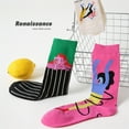 thumbnail image 3 of KelaJuan Novelty Combed Cotton Crew Socks Funny Colorful Cartoon Pattern Print Socks for Women Men, 3 of 6