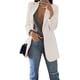 thumbnail image 2 of Cárdigan informal para mujer, abrigo con cuello de solapa para otoño e invierno, ideal para el tiempo libre de las niñas. Blanco XL, 2 of 8