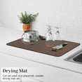 thumbnail image 5 of Coffee Mat, Bar Mat, Hide Stain Absorbent Drying Mat with Waterproof Rubber Back, Fit Under Coffee Maker Machine Pot Espresso Machine(12.2"x19.7", Brown), 5 of 8