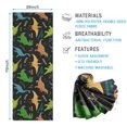 thumbnail image 2 of Black Cartoon Dinosaurs Text Pattern Hot Yoga Mat Towel Non Slip for Hot Yoga - Quick-Drying Yoga Mat Cover with 4 Corner Pockets with Travel Bag - Hot Yoga Towel Non Slip 70"x26", 2 of 6
