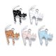 thumbnail image 1 of 10Pcs Cat Shape Charms Zinc Alloy Jewelry Findings Pendants Ornament for Women Jewelry DIY Necklace Bracelet Earring Making Platinum Mixed Color 22~23x14~15x2~3mm Hole: 1.8mm, 1 of 3