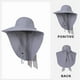 thumbnail image 5 of Sombrero para el sol para hombre y mujer, enrollable, con protección solar UPF 50+, ala ancha, para jardinería, con pieza para el cuello, 5 of 6