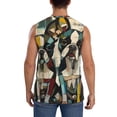 thumbnail image 4 of Balery Colorful Bulldog Duo Camisetas sin mangas para hombre, absorbe la humedad y protege contra el mal olor.-XX-Large, 4 of 7