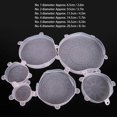 thumbnail image 2 of Lot de 6 couvercles de conservation réutilisables et extensibles en silicone pour fruits et légumes, pour bols, fournitures de cuisine, rose, 2 of 4