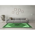 thumbnail image 3 of Ahgly Company Indoor Square Persian Emerald Green Traditional Area Rugs, 4' Square, 3 of 4