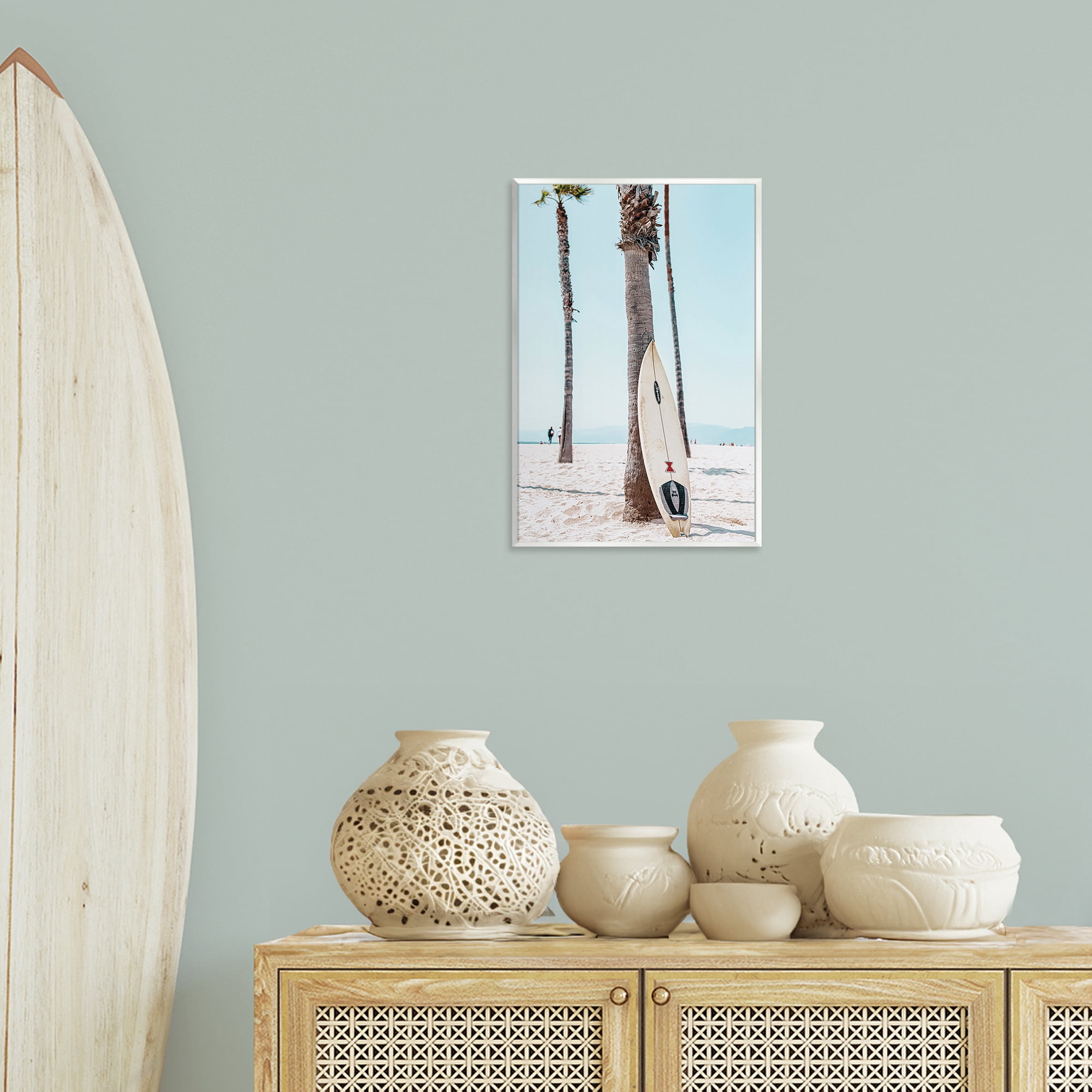 Stupell Industries California Summer Surfboard Nautical & Beach Photography Unframed Art Print Wall Art, 13 x 19