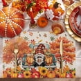 thumbnail image 2 of Fall Placemats Set of 4 Pumpkin Gnome Truck Place Mats Thanksgiving Placemat Berry Autumn Fallen Leaf Linen Table Mats for Dining Kitchen Table Holiday Dinner Party Home Fall Decorations 13x19 Inch, 2 of 8