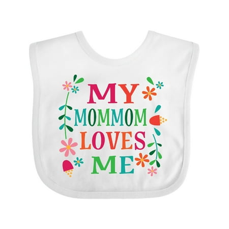 

Inktastic My MomMom Loves Me Girls Outfit Gift Baby Girl Bib