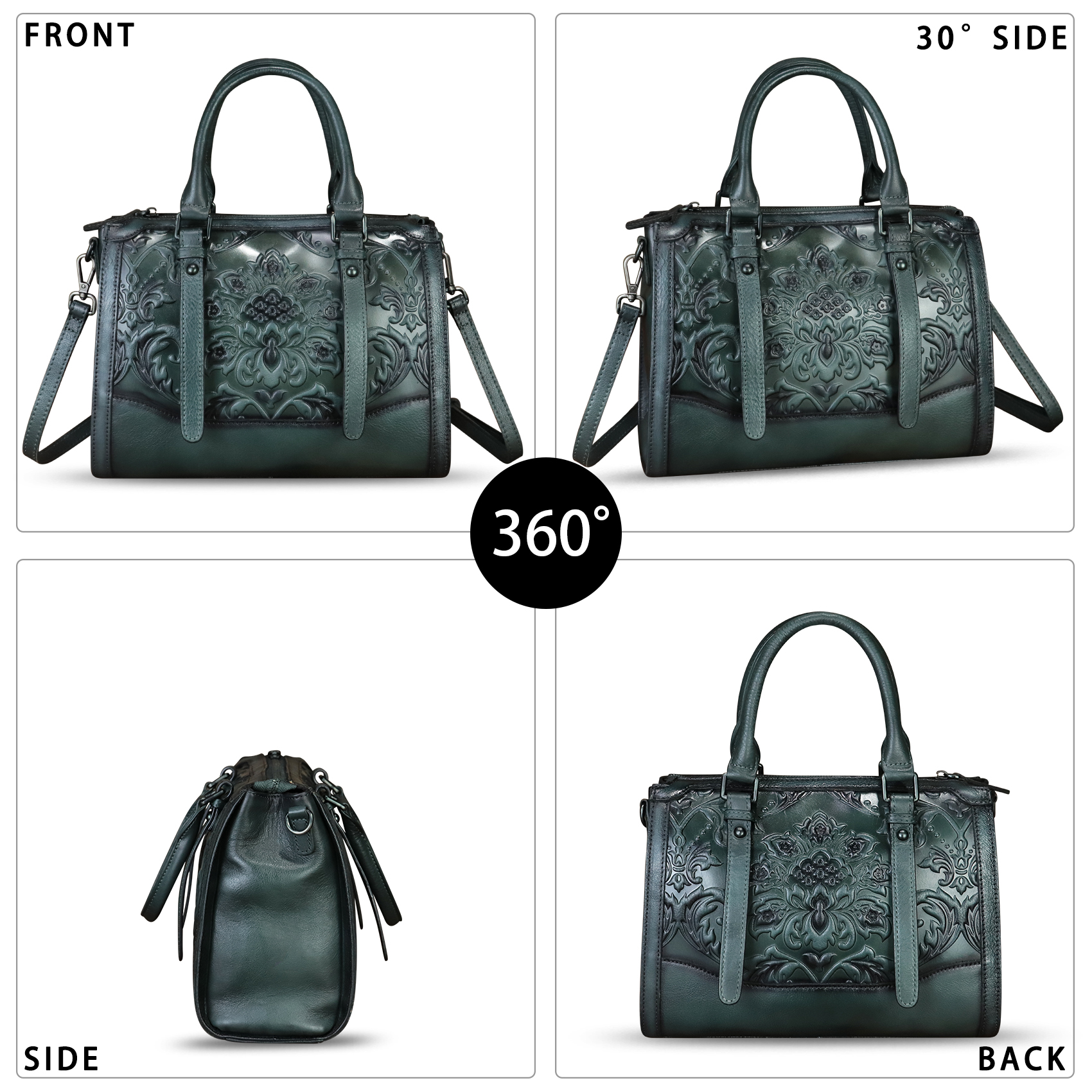 Genuine Leather Purse and Handbag for Women Retro Leather Crossbody Shoulder Bag