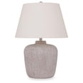 thumbnail image 3 of Signature Design by Ashley Danry Distressed Cream Table Lamp, Metal Base with Fabric Shade, 3-Way Switch, 3 of 6