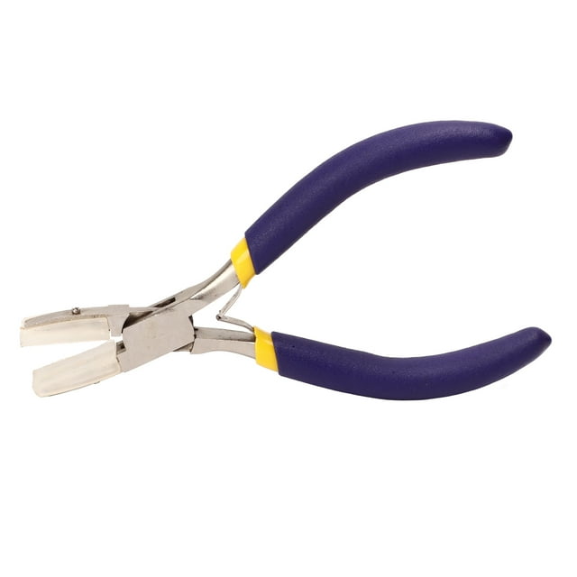 Alicates De Pico De Pato, Pinzas De Punta Plana De Nailon, Acero Al Carbono, Mango Azul Para Enderezar Cables ANGGREK Mini Flat Nose Pliers