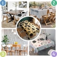 thumbnail image 5 of Gold and Black Of Leopard Print Rectangle Tablecloth 60"x102",Waterproof Polyester Rectangle Table Cloth, Wipeable Spillproof Polyester Tablecloth for Dining, Camping, Indoor and Outdoor, 5 of 6