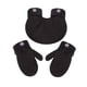 thumbnail image 5 of 3 piezas de guantes de pareja, guantes interconectados, guantes de felpa, mitones de invierno térmicos negro, 5 of 9