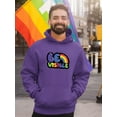 thumbnail image 2 of Be Visible Bubblegum Banner Hoodie Men -Smartprints Designs, Male 4X-Large, 2 of 4