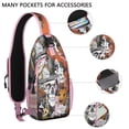 thumbnail image 2 of Sling Backpack,Spooky Halloween Scene Pattern Crossbody Bag with Water Bottle Holder,Waterproof Sling Bag for Men/Women with Chest Phone Holder for Hiking,Travel, 2 of 6