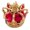Red rose, variant on Princess 3D Crown Luxuries Artificial Rose Flower Headdress Hair Accessories with Clips Ribbon