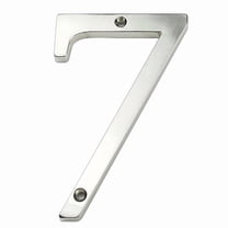 HASWARE 4 inch (10 cm) Metal House Number Apartment Door Numbers Mailbox Address Sign with 2 Screws, Zinc Alloy (#7, Silver)