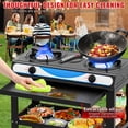 thumbnail image 4 of Propane Gas Stove, 2-Burner, Auto Ignition, Portable, Stainless Steel, 19000 BTU/hr, Perfect for Outdoor Kitchens, 4 of 7