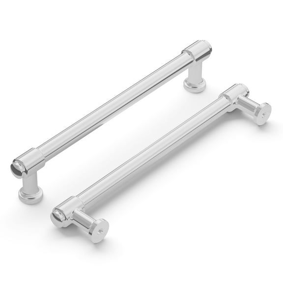 Hickory Hardware H077854CH 6.3125 in. Center to Center Piper Collection Pull, Chrome Finish