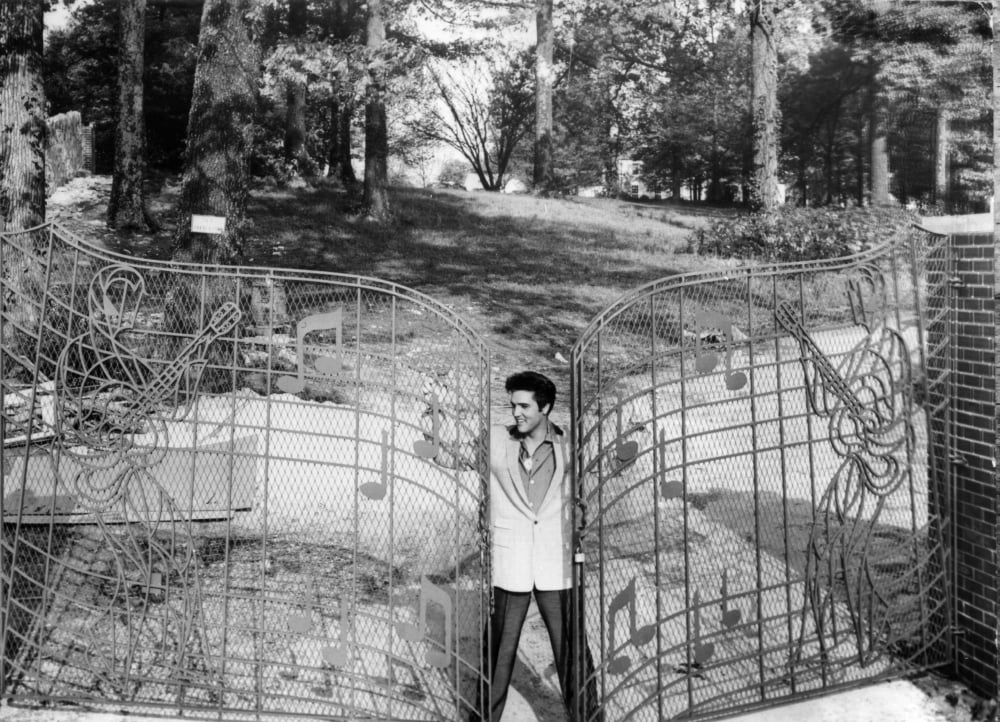 httpsipElvis Presley by the gates of Graceland Photo Print 10 x 8953180008
