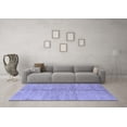 thumbnail image 3 of Ahgly Company Machine Washable Indoor Square Abstract Blue Modern Area Rugs, 5' Square, 3 of 4