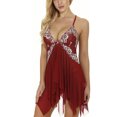 thumbnail image 3 of Vestido De Malla De Encaje Para Mujer, Falda De Corte Bajo, Ropa De Dormir Para Cita, Noche, Boda, Día De San Valentín, 3 of 8