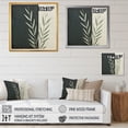 thumbnail image 4 of Designart "Pewter Pine Grey Leaves I" Leaves Floater Framed Wall Art Prints, 4 of 5