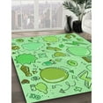 thumbnail image 3 of Ahgly Company Machine Washable Indoor Rectangle Transitional Jade Green Area Rugs, 7' x 9', 3 of 7