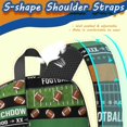 thumbnail image 5 of Football Text Green Pattern 17" School Backpacks for Teens,Waterproof Oxford Fabric,S-Shape Padded Straps for School,Travel,Hiking,Camping, 5 of 6
